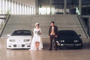 Photo mariage inoubliable : couple Nissan 300ZX.