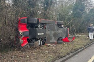 Ferrari F40 record kilométrage détruit en essai crash