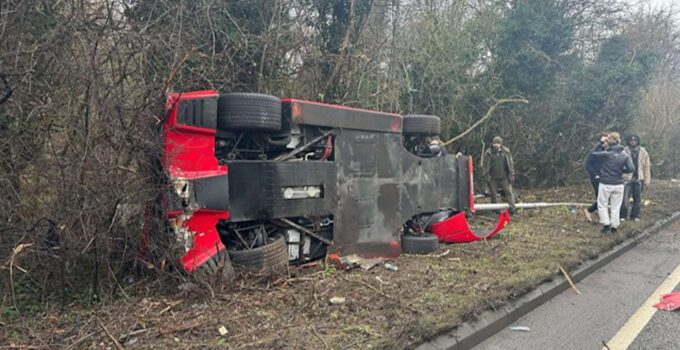 Ferrari F40 record kilométrage détruit en essai crash