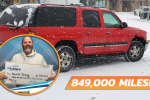 Iowa man drives 849,000-mile Chevy Suburban for lottery win